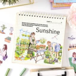 Mr. Paper 20pcs/Pack Cute Character PET Sticker Book for DIY Journal Phone Case Scrapbook Envelope Greeting Card Calendar