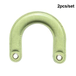 2pcs PU Leather Bag Handles Handmade Handbag Strap Purse Handles Short Bag Belt DIY Bag Replacement Accessories