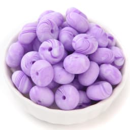 14mm 50Pcs Mini Abacus Silicone Beads Food Grade Saucer Loose Beads for Baby Teether Necklace Pacifier Clip Jewelry Making