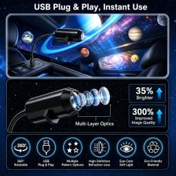 Planet Moon Projector Light Romantic USB LED Night Light Bedroom Atmosphere Projection Decorative Lamps for Ceiling Window Wall