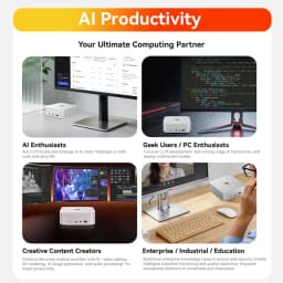 Beelink SER10 Max HX470 Mini PC AMD Ryzen AI 9 HX 470 Processor 12C/24T 3100MHz LPDDR5 WIFI6 BT 5.2 USB4 DDR5 Desktops Computer