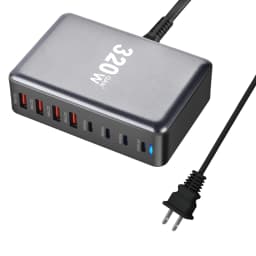 320W GaN Charger USB C Fast Desktop 8-port USB Type C PD Charger Fast Charge 3.0 USB Type C Fast Charger for IPhone15 14 Samsung