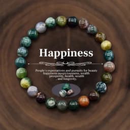 JD Natural Stone Jasper Quartz Beaded Wealth Lucky Bracelets for Women Men Classic Simple Stretch Bangles Yoga Healing Gifts