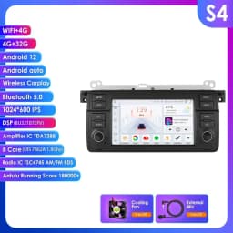 8+128G AI Voice Car Android Auto Radio for BMW E46 M3 318 320 325 330 335 Carplay 4G LTE Multimedia Player GPS Autoradio RDS SWC