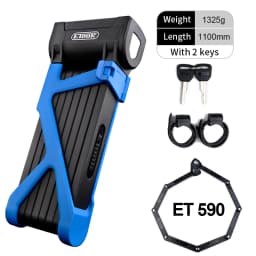 Etook Bicycle Folding Lock Lengthen Anti Theft Heavy Duty Strong Foldable Lock For E Bike Scooter Motorcycle Patented Bracket