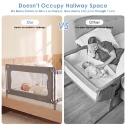 Baby Bassinets Bedside Sleeper, Co Sleeping Bed for Baby, for Co Sleeper for Baby in Bed, Portable Crib, Breathable and Visible Mesh Window