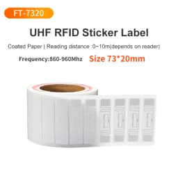 1000pcs UHF RFID Label 73x20mm Passive Sticker Paper Label Tag 860Mhz 960Mhz Long Range Label for Warehouse Manage UHF RFID