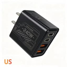240W GaN Mechanical Multi‑Port Fast Charging USB Travel Adapter EU US Plug for Phone & Laptop Different Digital Gadgets