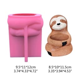 3D Animal Flowerpot Pen Holder UV Crystal Epoxy Mold Elephant Cement Plaster Clay Resin Silicone Mould DIY Crafts Casting Mold