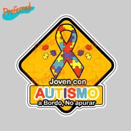 Spanish Letrero Auto Autismo Child on The Boat Baby in The Car Decal Laptop Helmet Trunk Wall Vinyl Car Sticker