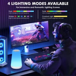 13 Color Changing Night Light RGB Remote Control Touch Dimmable Lamp Portable Table Bedside Lamps USB Rechargeable Night Lamp