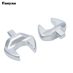 Fanyaa Square Drive 9x12 Open End Wrench Interchangeable Torque Head, Individual Crowfoot Wrench Full Polish 7-19mm