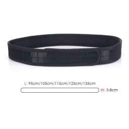 VATLTY 3.8cm Tactical Inner Belt for Men Premium Nylon Rigid Hook & Loop Straps 95cm to 135cm Unbuckled Belt No Buckle Waistband
