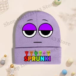 Sprunki Cartoon Cute Knit Hat for Children Anime Fashion Knitted Hat Boys Girls Winter Warm Cap Kids Windproof Hip Hop Caps Gift