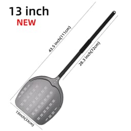 12 13 14Inch Pizza Peel Long Handle Turning Aluminum Pizza Turner Nonstick Baking Tool Perforated Paddle Kitchen Accessory