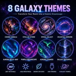 Starry Sky Nebula Projector Light, USB Night Light for Bedroom Living Room