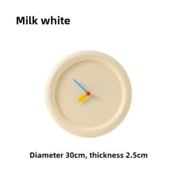 New Wall Mounted Clock Stand Creamy Style Clocks Home Decoration Desktop Silent Wall Decororation Home Decor Items Wall Clock