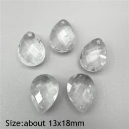 Water Drop Shape Stone Charms Faceted Amazonite Pendant Natural Gems Crystal Charms For Jewelry Making DIY Necklace 13x18mm