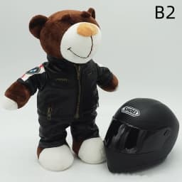 Kawaii helmet and teddy bear motorcycle decorations cute anime filled soft plush toys as gifts for friends during holidays