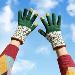 Winter Thicken Warm Gloves For Women Students Cute Sunflower Knitted Touch Screen Gloves Girls Outdoor Riding Skiing Gloves New