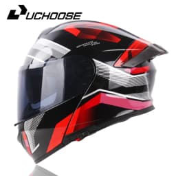 Uchoose DOT Approved Full Face Helmets Crash Motorbike Protective Gear Men Women Flip Up Helmet Motorcycle Double Sun Visor