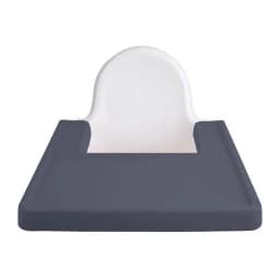 Full-coverage silicone placemat for IKEA high chairs—dishwasher-safe, BPA-free, designed for toddlers learning to feed themselve