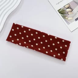 Y2K Retro Boho Breeze Wind Dot Stretch Women's Hairbands Korean Ins Fashion Wide Headbands Yoga Sports Dating Hair Accessories