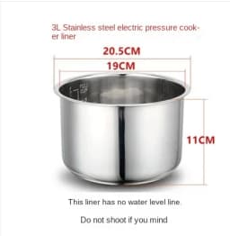 Pressure cooker 2L 3l4L 5L 6L inner pot rice liner 304 stainless steel non-stick cookware kitchen accessories utensils