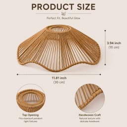 E27 Hemp Rope Woven Iron Pendant Lamp, Bulb Not Included, 1.2m Adjustable Hanging Wire for Kitchen Island Bar Corridor Decor
