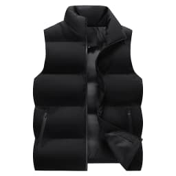 2026 Men Autumn Winter Stand Collar Windproof Slim Fit Warm Vest Outdoor Casual Sleeveless Jacket Fashion Trendy Clothing