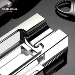 CIGARLOONG Cigar Ashtray Luxury Creative Plated Single Holder Glass Cigarette Decoration Smoking Accessories for Smoker's Gift