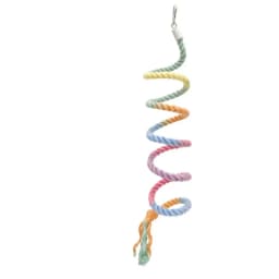 Screw Head Colored Cotton Parrot Pole Sturdy Hanging Clip Swing Colorful Perch Flexible Comfortable Parrot Standing Woven Rope