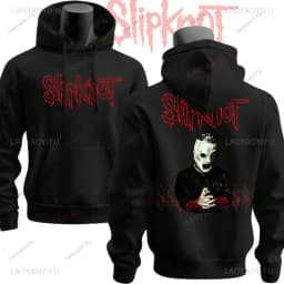 Winter Vintage Slipknots Prepare for Hell Tour Black Hoodies Heavy Metal Rock Band Men Hip Hop Aesthetic Sweatshirt Men Clothing