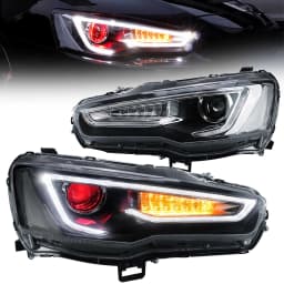 Vland 2008-2017 Mitsubishi Lancer Evo X Headlights With Dual Beam Projector