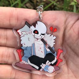 Anime Cosplay Accessories Undertale Sans Flowey Papyrus Asriel Keychain Game Key Chain Pendant Cartoon Badge Christmas Gifts