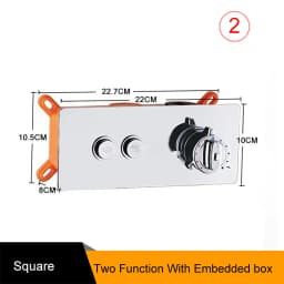 Brass Bathroom Concealed Thermostatic Mixing Valve Wall Mounted Stainless Steel Shower Panel Controller for Home Improvement