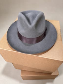 Big Head Men's Vintage Style 100% Wool Fedora Hat , Black Brown Grey Coffee Blue Color 6cm Brim Party Dress Classic Felt Hat