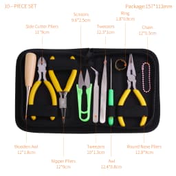 High Quality DIY Jewelry Making Tool Kits Pliers Sets Round Nose Plier Side Cutting Pliers Wire Cutter Scissor Beading Tweezers