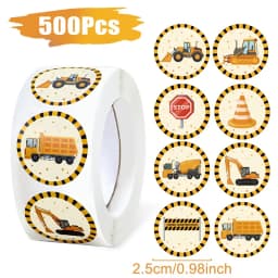 Construction Party Disposable Tableware Birthday Decoration Boy Baby Shower Excavator Truck Tractor Construction Birthday Decor