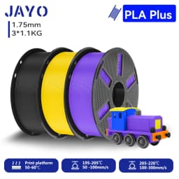 JAYO 3*1.1KG PLA + Filament 1.75MM PLA Plus 3D Printer Filament 1.1KG/roll For FDM Neatly Wound Coloful 3D Printing Material for 3D Printer & Pen