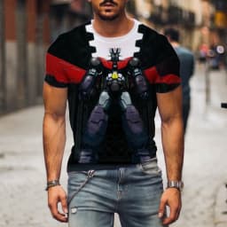 Mazinger Z Robot 3D Print Sport Quick-dry Breathable Men T-shirt Outdoor Casual Anime Harajuku Cosplay Parent-child Short Sleeve