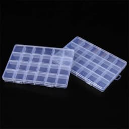 Transparent Fixed With Slot Beaded Anti-string 15-28 Grid Plastic Storage Box Jewelry Classification Parts Division Box