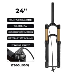 BOLANY Suspension Fork Mountain Bicycle 20/24 Inch Disc Brake Straight Tube Travel 100mm MTB Air Fork For Bicycle Accessoires