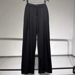 2026 Fall Winter Elegant Gray Suits Pants for Women Office Lady High Waist Wide Leg Fashion Trousers with Pockets Black Pant