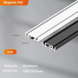 Ultra Slim Magnetic Track Light 6mm Surface Mounted Ceiling Rail Home Flood Grille Spot DC48V Modern LED Lamp Black White