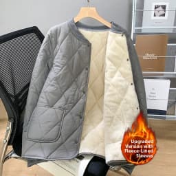 Men's Thickened Fleece Lined Stand Collar Cotton Jacket Inner Wear Short Coat Warm Youth Style School Uniform Essential
