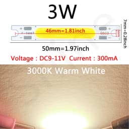 8pcs LED COB Lamp Beads Chip High Power 1W 3W 5W DC3V 9V 12V 15V For LED Car Bicycle Flashlight Wall Lamp Lights Tube Repair DIY