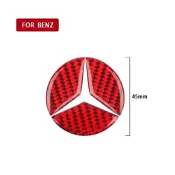 For Benz Car Steering Wheel Sticker Airbag Cover Trim Carbon Fiber Red Sticker For Mercedes-Benz CLA GLA New C E Class 16-19