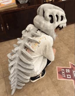 Large Size Huge Dinosaur Skeleton Plush Toys for Sleeping Cushion Anime Game Gift Creative Cosplay Props Halloween Costume Gift