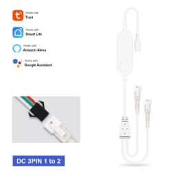 Tuya WiFi RGB Controller 12-24V Dimmer Smart Life Controller For 3Pin WS2811 4Pin 5050 RGB LED Strip Work With Alexa Google Home